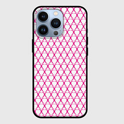 Чехол для iPhone 13 Pro Контурные сердце, цвет: 3D-черный