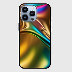 Чехол для iPhone 13 Pro Атласные изгибы, цвет: 3D-черный