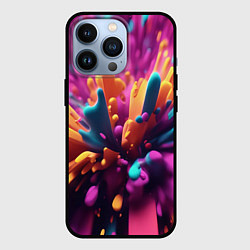 Чехол для iPhone 13 Pro Яркий всплеск, цвет: 3D-черный