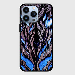 Чехол для iPhone 13 Pro Камень и синий огонь, цвет: 3D-черный