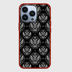 Чехол iPhone 13 Pro Греб России в черно-белом стиле