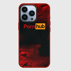 Чехол для iPhone 13 Pro Porn hub fire, цвет: 3D-красный