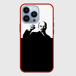 Чехол для iPhone 13 Pro Силуэт Владимира Ильича Ленина, цвет: 3D-красный