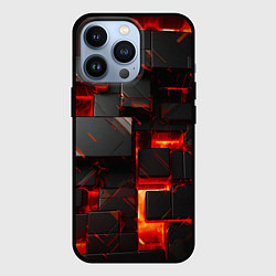 Чехол для iPhone 13 Pro Неоновые квадратики, цвет: 3D-черный