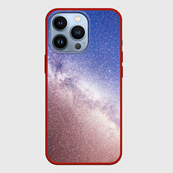 Чехол для iPhone 13 Pro Галактика млечный путь, цвет: 3D-красный