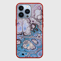 Чехол для iPhone 13 Pro Абстрактный узор, цвет: 3D-красный