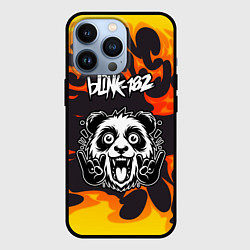 Чехол для iPhone 13 Pro Blink 182 рок панда и огонь, цвет: 3D-черный