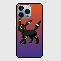 Чехол для iPhone 13 Pro Умбреон покемон-кот, цвет: 3D-черный