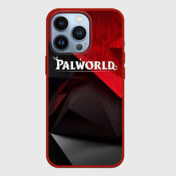 Чехол iPhone 13 Pro Palworld red black abstract