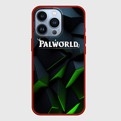 Чехол для iPhone 13 Pro Palworld логотип абстракт объемные плиты, цвет: 3D-красный