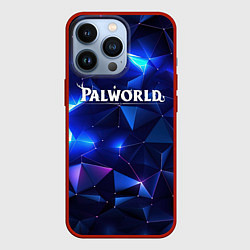 Чехол iPhone 13 Pro Palworld логотип и синие блики