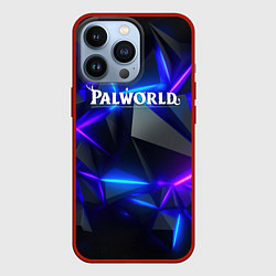 Чехол iPhone 13 Pro Palworld логотип на ярких неоновых плитах