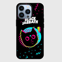 Чехол для iPhone 13 Pro Black Sabbath - rock star cat, цвет: 3D-черный