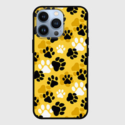 Чехол для iPhone 13 Pro Собачьи следы, цвет: 3D-черный