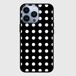 Чехол iPhone 13 Pro Белый горошек