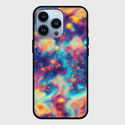 Чехол для iPhone 13 Pro Космические яркие узоры, цвет: 3D-черный