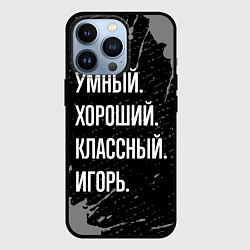 Чехол для iPhone 13 Pro Умный хороший классный: Игорь, цвет: 3D-черный