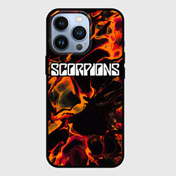 Чехол для iPhone 13 Pro Scorpions red lava, цвет: 3D-черный