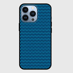 Чехол для iPhone 13 Pro Синий волнистые полосы, цвет: 3D-черный