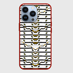 Чехол iPhone 13 Pro Жёлто-белая техно броня