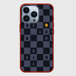 Чехол iPhone 13 Pro Синяя шахматная доска