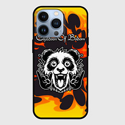 Чехол для iPhone 13 Pro Children of Bodom рок панда и огонь, цвет: 3D-черный