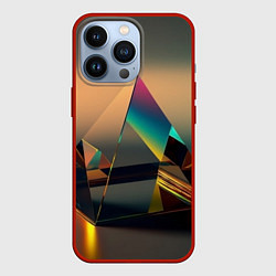 Чехол для iPhone 13 Pro Призма пирамидальная, цвет: 3D-красный