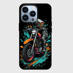 Чехол для iPhone 13 Pro Ретро-мотоцикл старый арт, цвет: 3D-черный