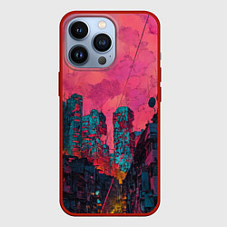 Чехол iPhone 13 Pro Абстрактный город в неоновых цветах