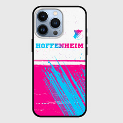 Чехол для iPhone 13 Pro Hoffenheim neon gradient style посередине, цвет: 3D-черный