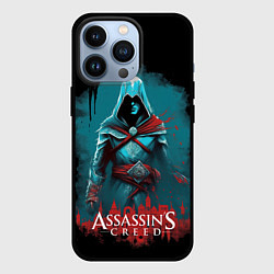 Чехол iPhone 13 Pro Assassins creed синий дым