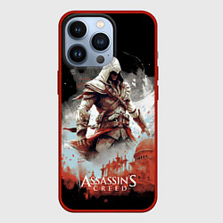 Чехол для iPhone 13 Pro Assassins creed город из частиц, цвет: 3D-красный