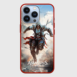Чехол для iPhone 13 Pro Assassins creed паркур, цвет: 3D-красный