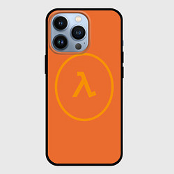 Чехол для iPhone 13 Pro Half-Life оранжевый, цвет: 3D-черный