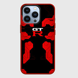 Чехол для iPhone 13 Pro Nissan GTR - Cyber red, цвет: 3D-красный