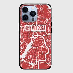 Чехол для iPhone 13 Pro Красная карта Москвы, цвет: 3D-черный