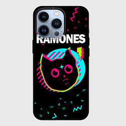Чехол для iPhone 13 Pro Ramones - rock star cat, цвет: 3D-черный