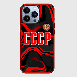 Чехол iPhone 13 Pro СССР - red stripes