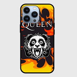 Чехол для iPhone 13 Pro Queen рок панда и огонь, цвет: 3D-черный