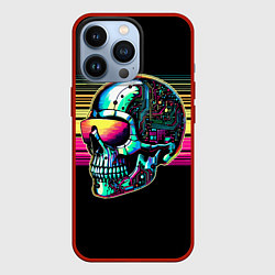 Чехол iPhone 13 Pro Cyber skull - ai art fantasy