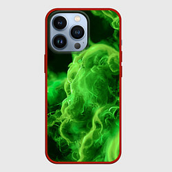 Чехол iPhone 13 Pro Зелёный густой дым - inferno green