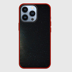 Чехол для iPhone 13 Pro Звездный космос темно-синий, цвет: 3D-красный