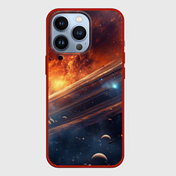 Чехол для iPhone 13 Pro Млечный путь космос, цвет: 3D-красный