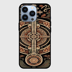 Чехол для iPhone 13 Pro Символика славянской мифологии, цвет: 3D-черный