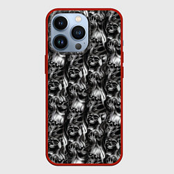 Чехол iPhone 13 Pro Smoke skulls