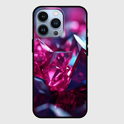 Чехол для iPhone 13 Pro Яркие розовые хрусталики, цвет: 3D-черный