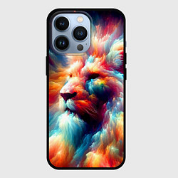 Чехол для iPhone 13 Pro Межгалактический космический лев - нейросеть, цвет: 3D-черный