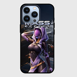 Чехол iPhone 13 Pro Mass Effect ТалиЗора и космический корабль