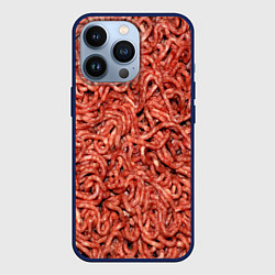 Чехол для iPhone 13 Pro Мясной фарш текстура, цвет: 3D-тёмно-синий