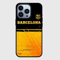Чехол для iPhone 13 Pro Barcelona - gold gradient посередине, цвет: 3D-черный